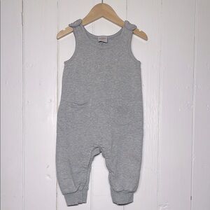 HANNA ANDERSSON 100% Cotton VGUC Gray French Terrycloth Overalls